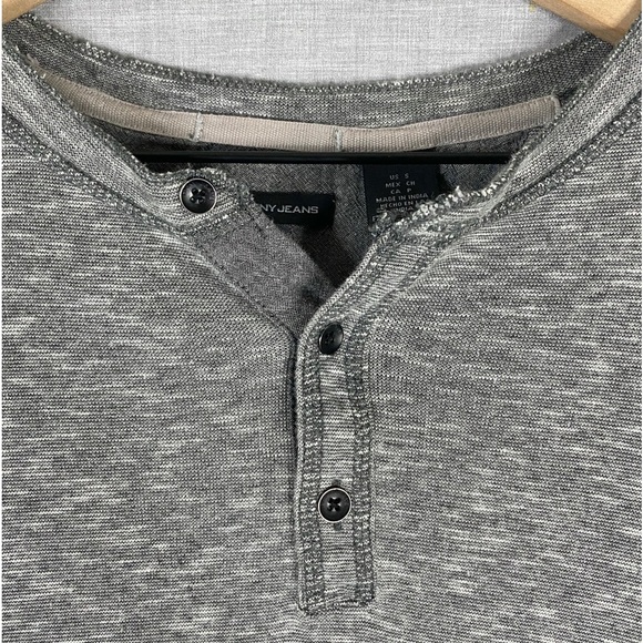 DKNY Jeans Men’s Gray Long Sleeve Henley Size Small - Picture 4 of 9